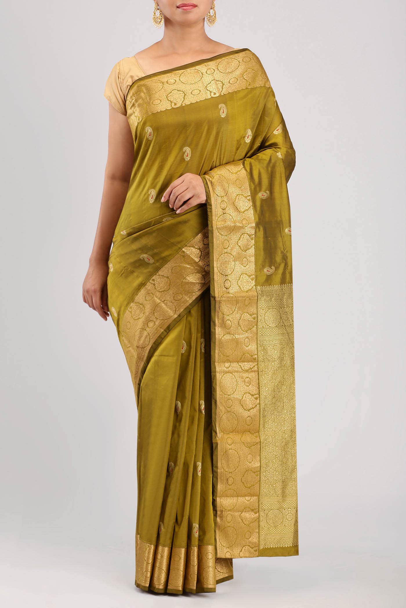Green Bangalore Silk Saree