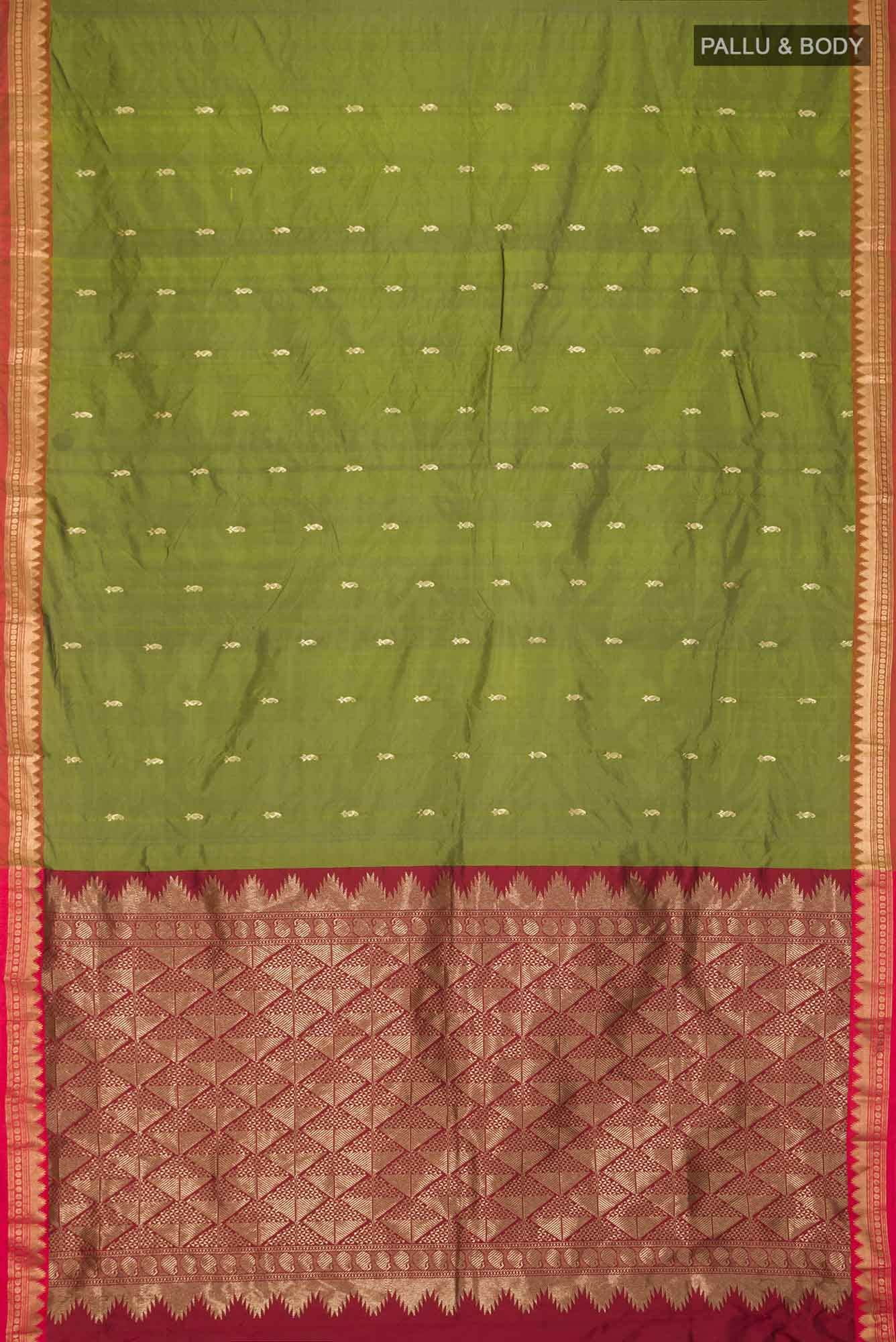 Green Blended Bangalore Silk Saree