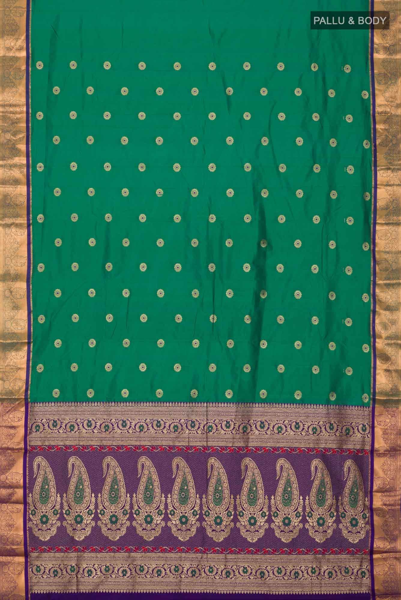 Green Blended Bangalore Silk Saree