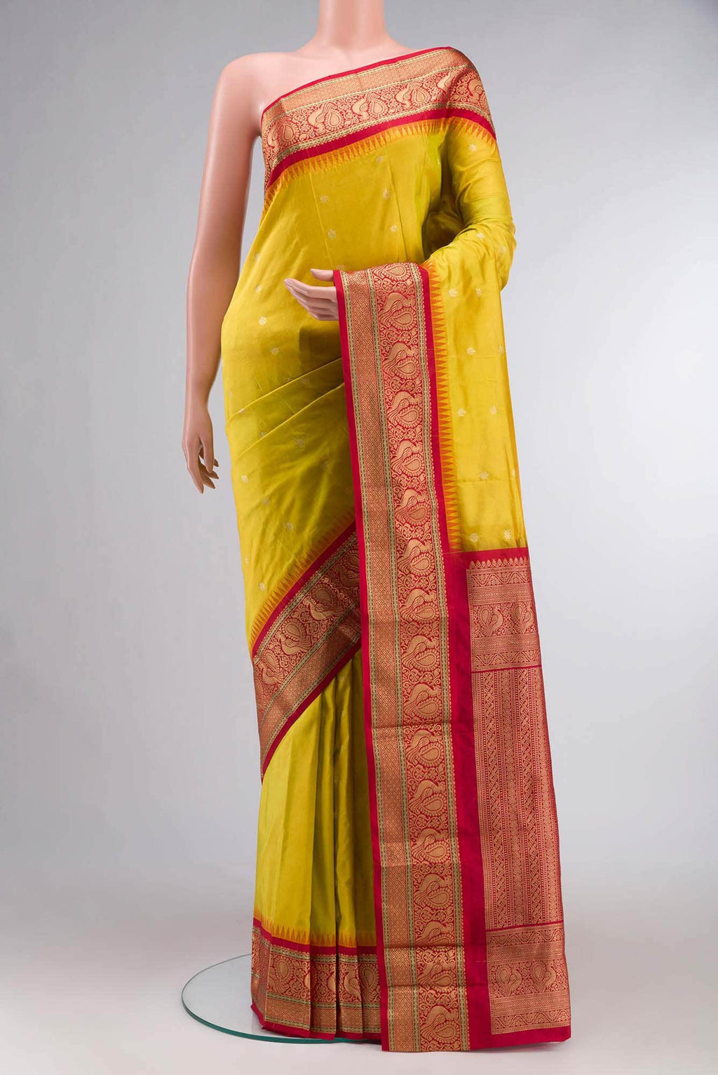 Green Blended Bangalore Silk Saree