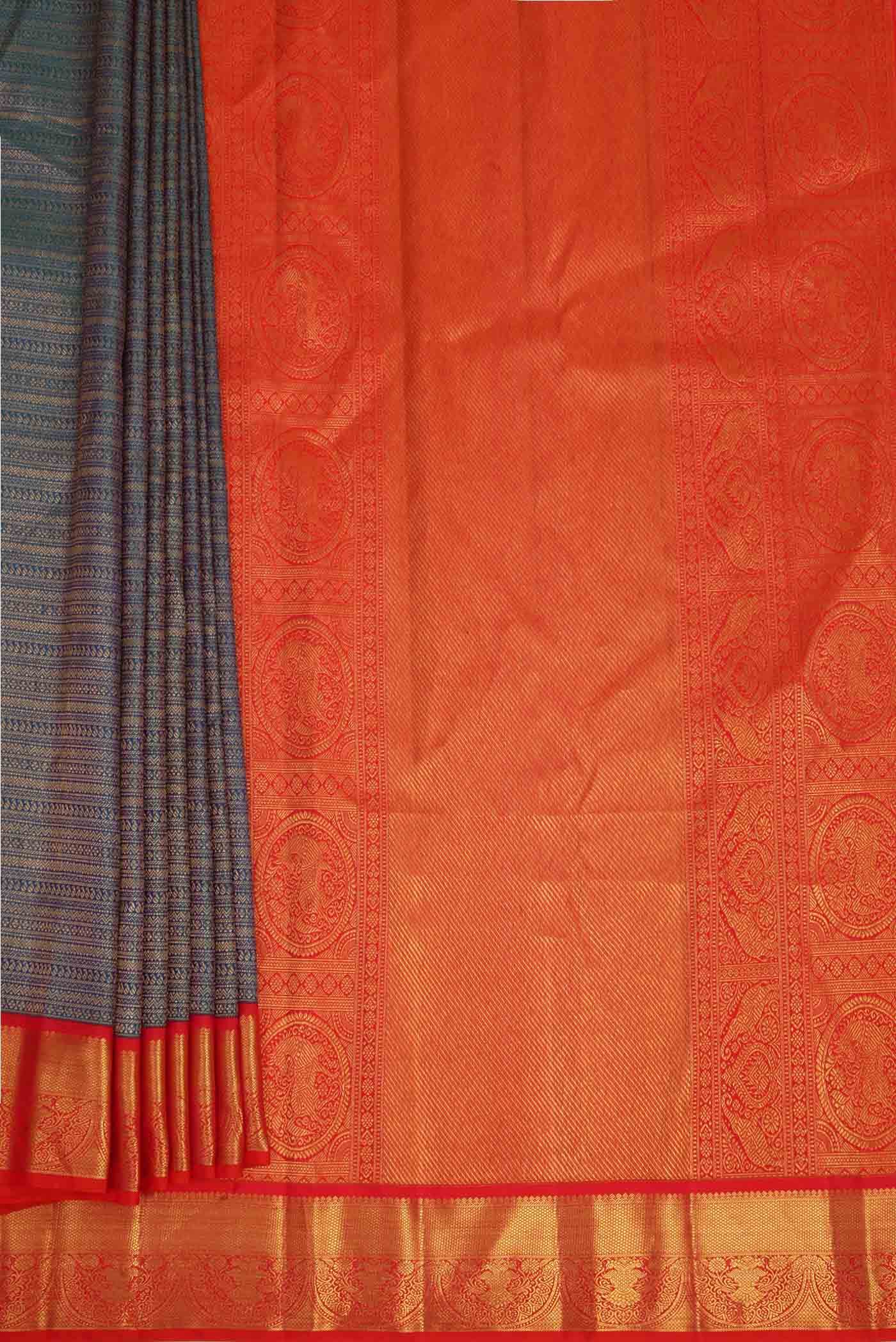 Blue Kanchipuram Silk Saree