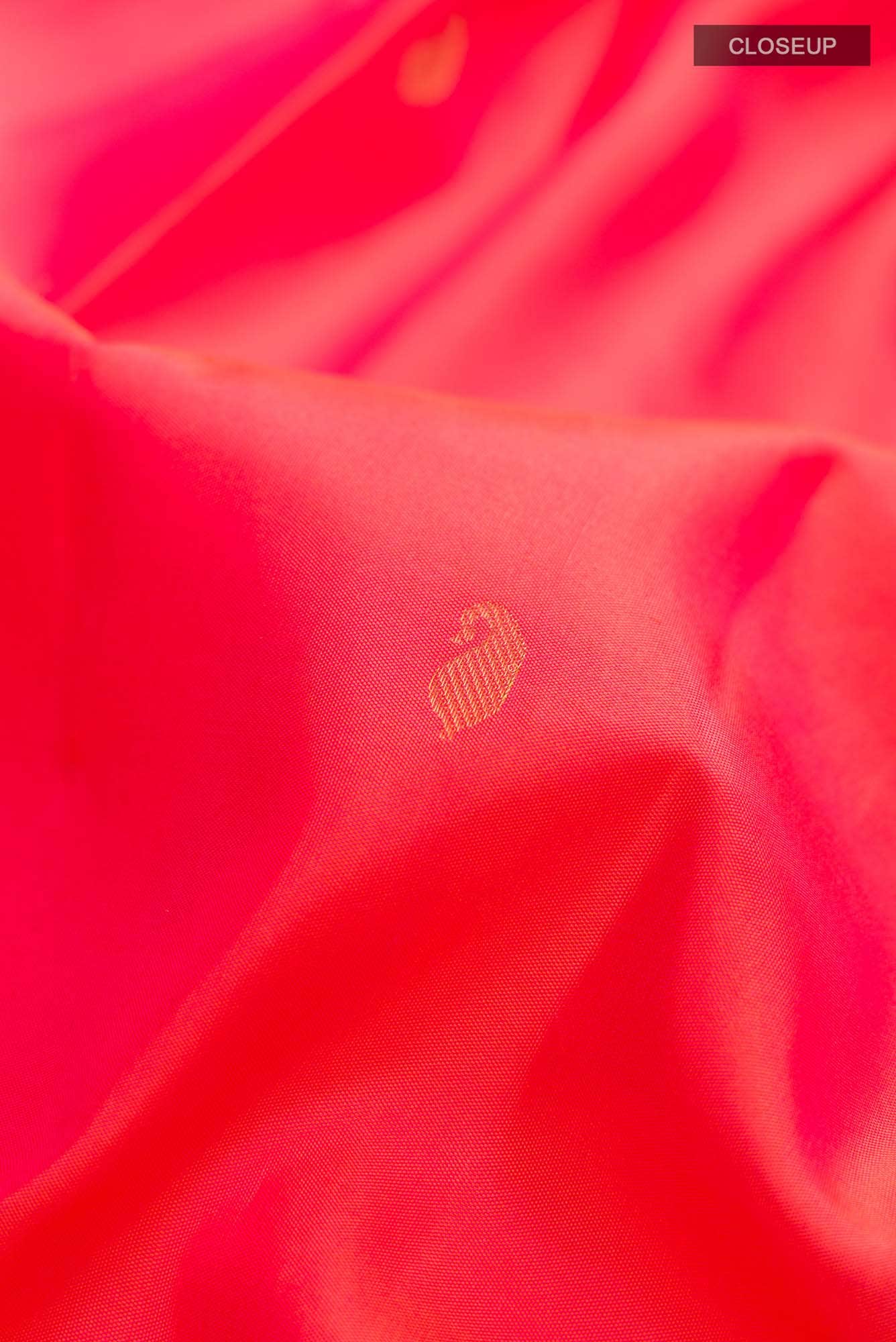 Orange with Pink Dual Tone Kanchipuram Silk Saree