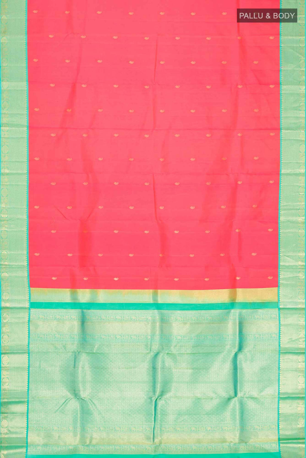 Orange with Pink Dual Tone Kanchipuram Silk Saree