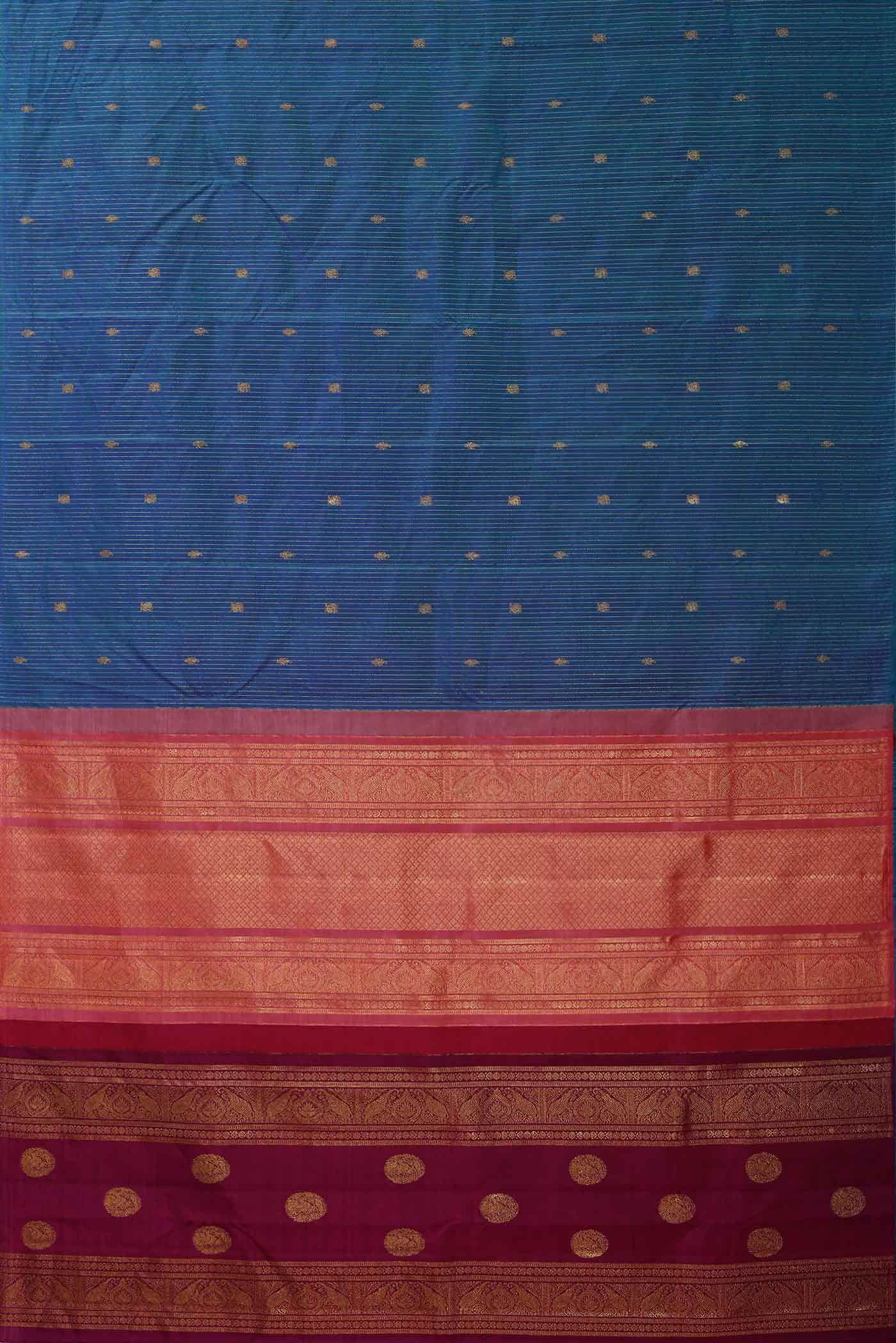 Blue Kanchipuram Silk Saree