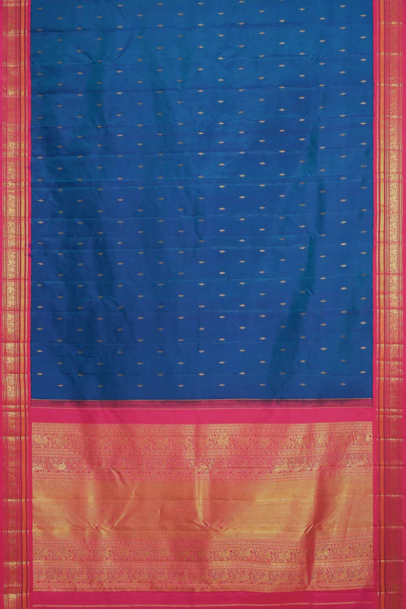 Blue Kanchipuram Silk Saree
