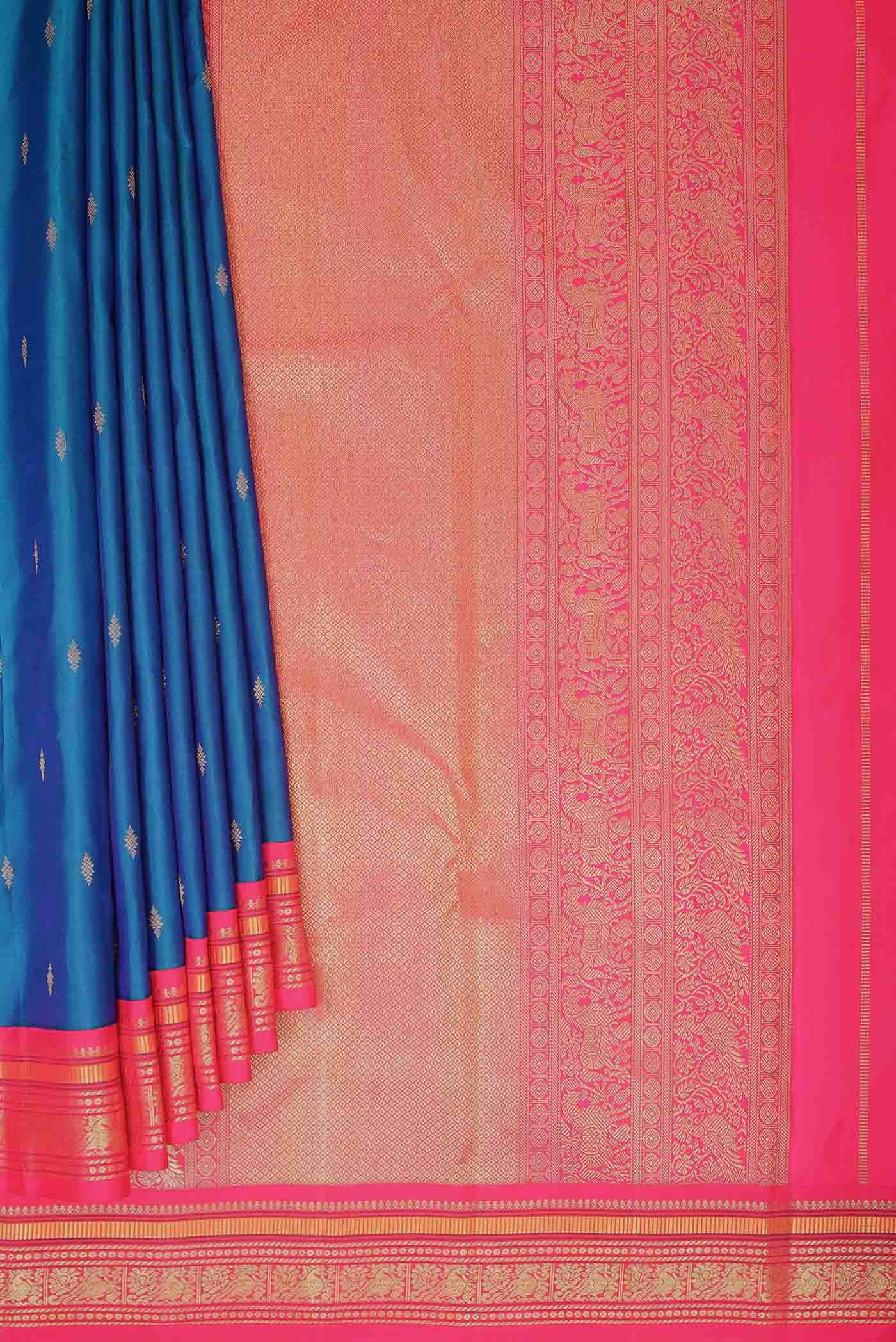 Blue Kanchipuram Silk Saree