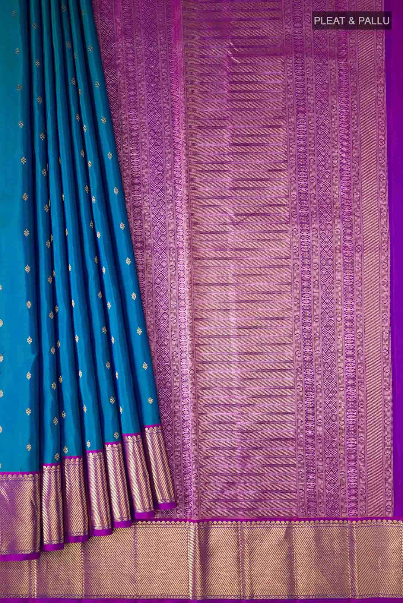 Blue Kanchipuram Silk Saree