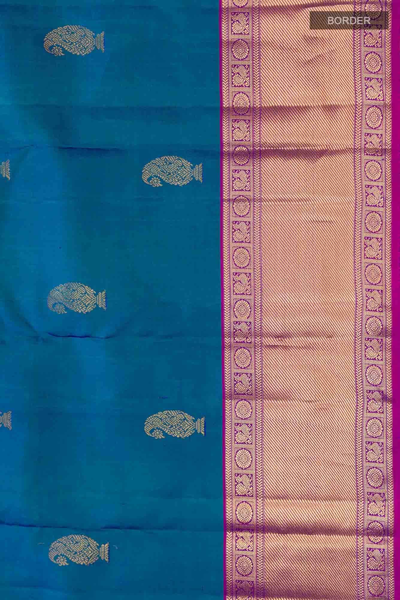 Blue Kanchipuram Silk Saree