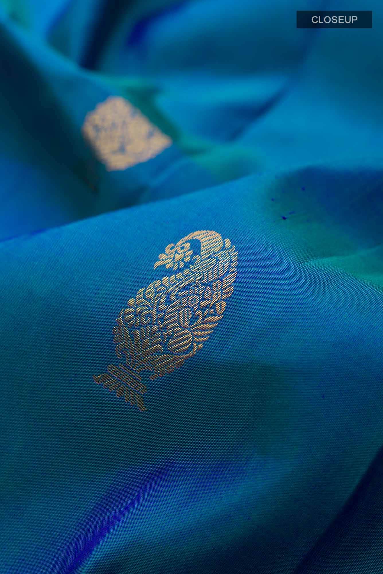 Blue Kanchipuram Silk Saree