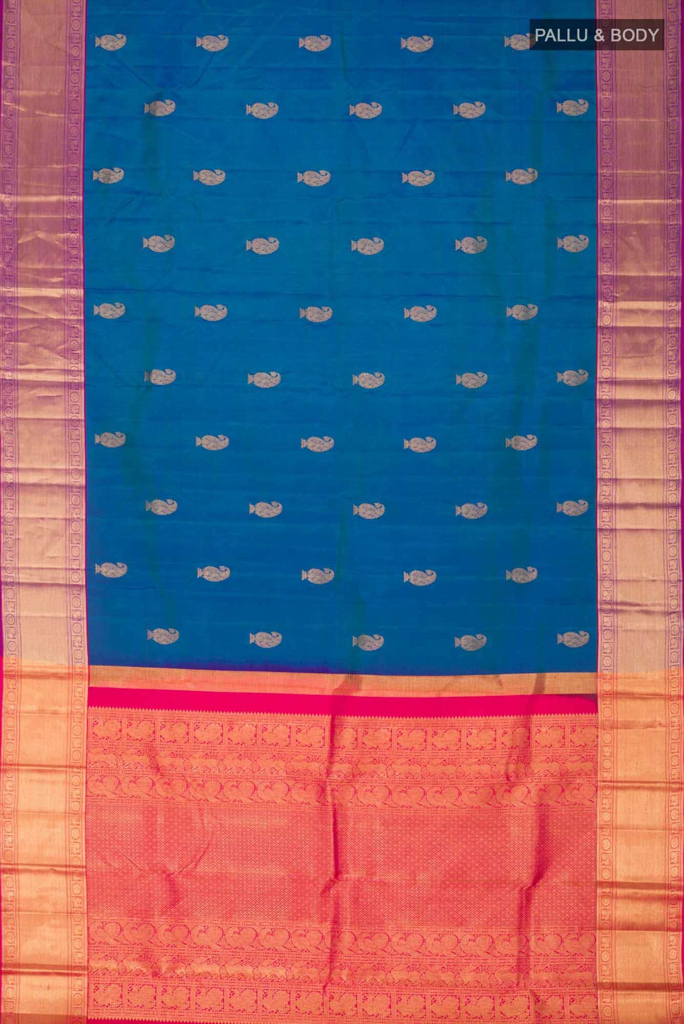 Blue Kanchipuram Silk Saree