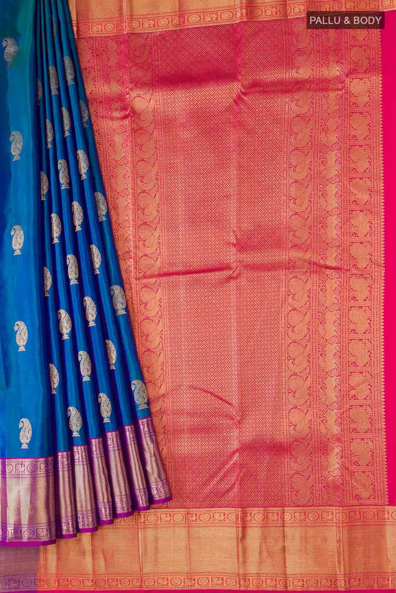 Blue Kanchipuram Silk Saree