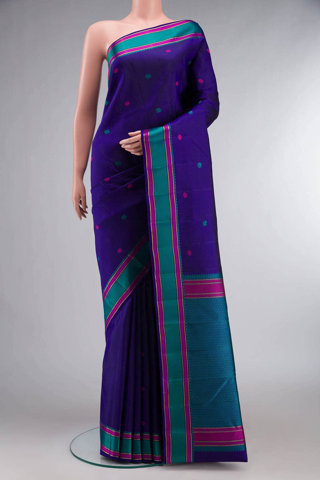 Blue Kanchipuram Silk Saree