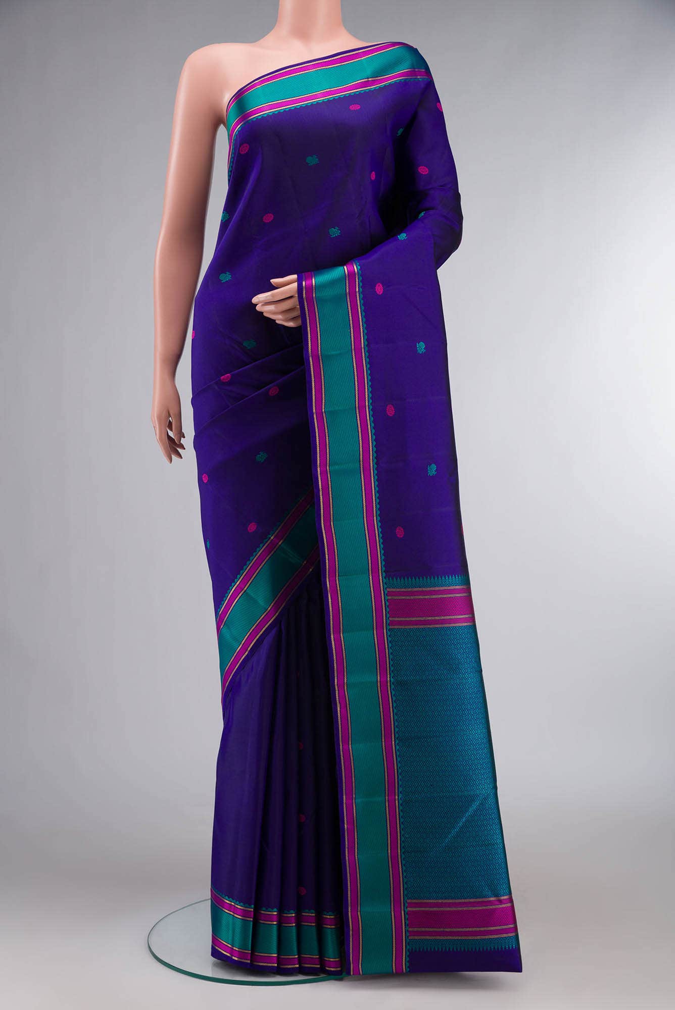 Blue Kanchipuram Silk Saree