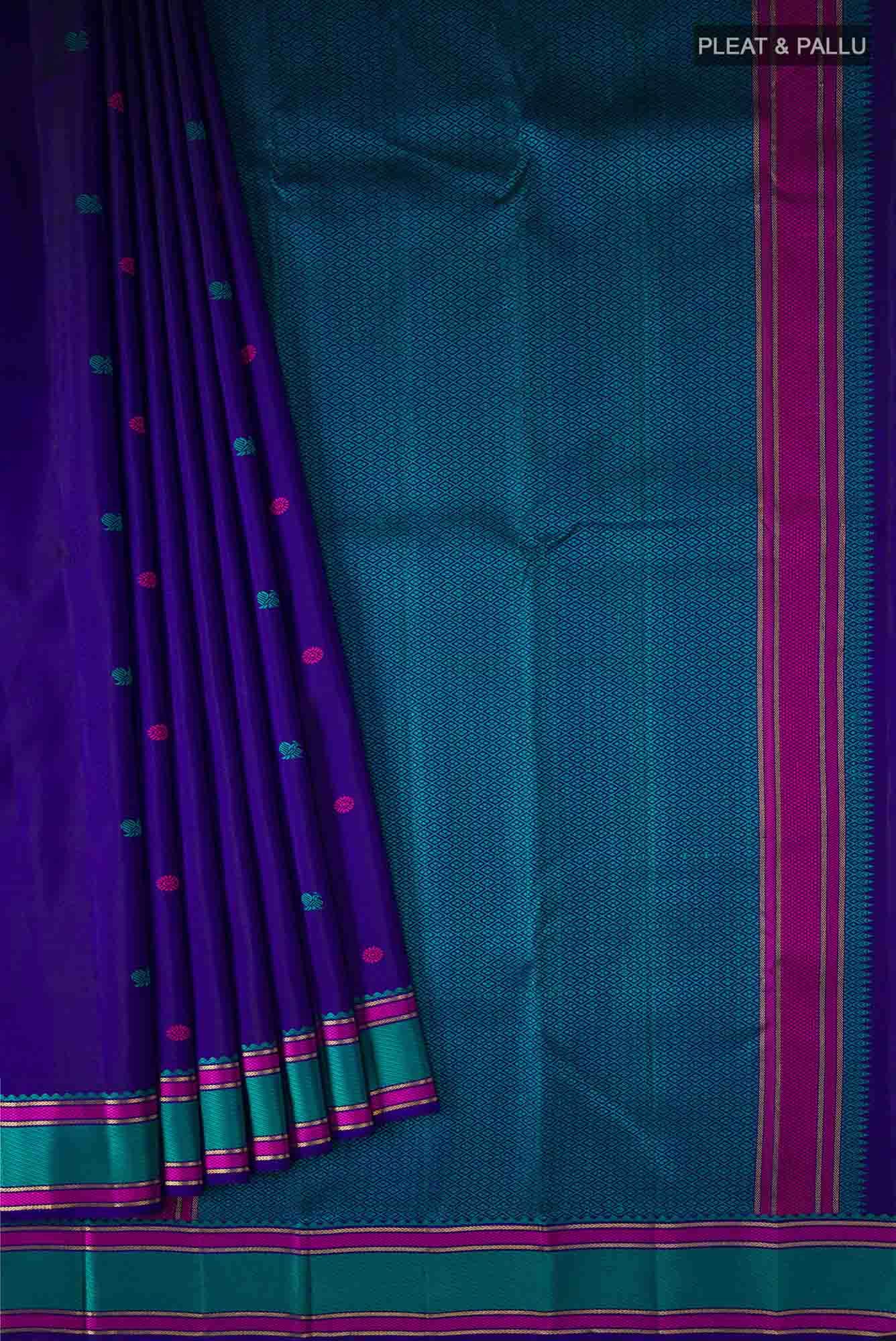 Blue Kanchipuram Silk Saree