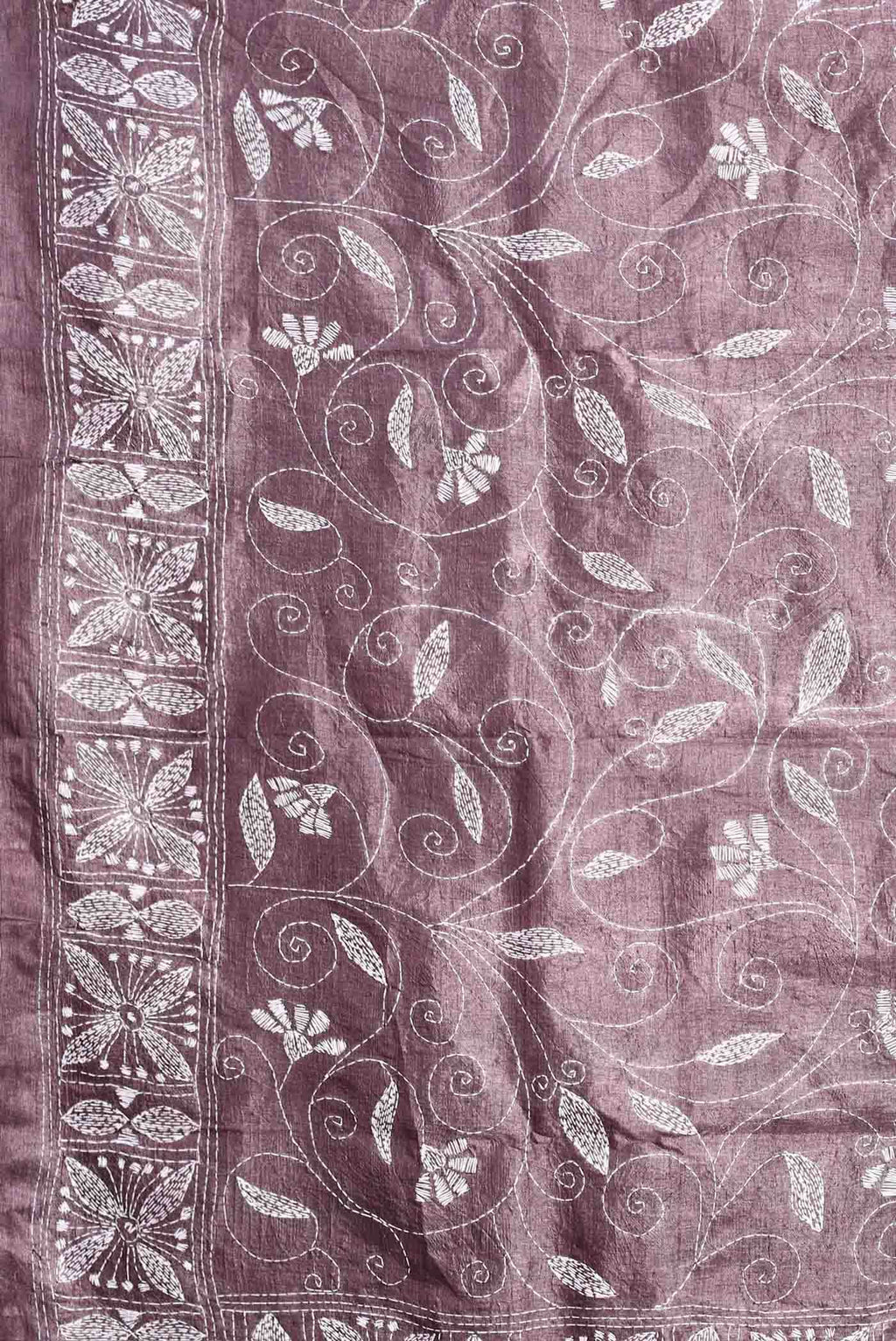 Brown Tussar Silk Saree