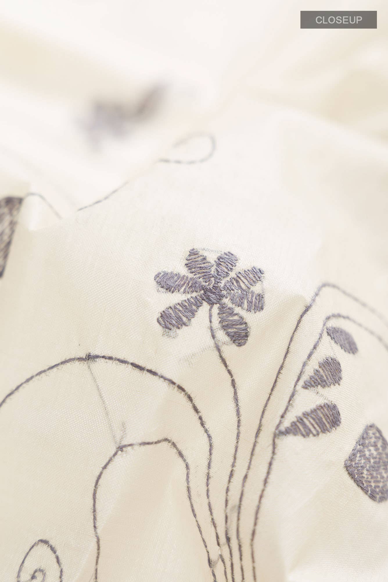 Cream Tussar Silk Saree