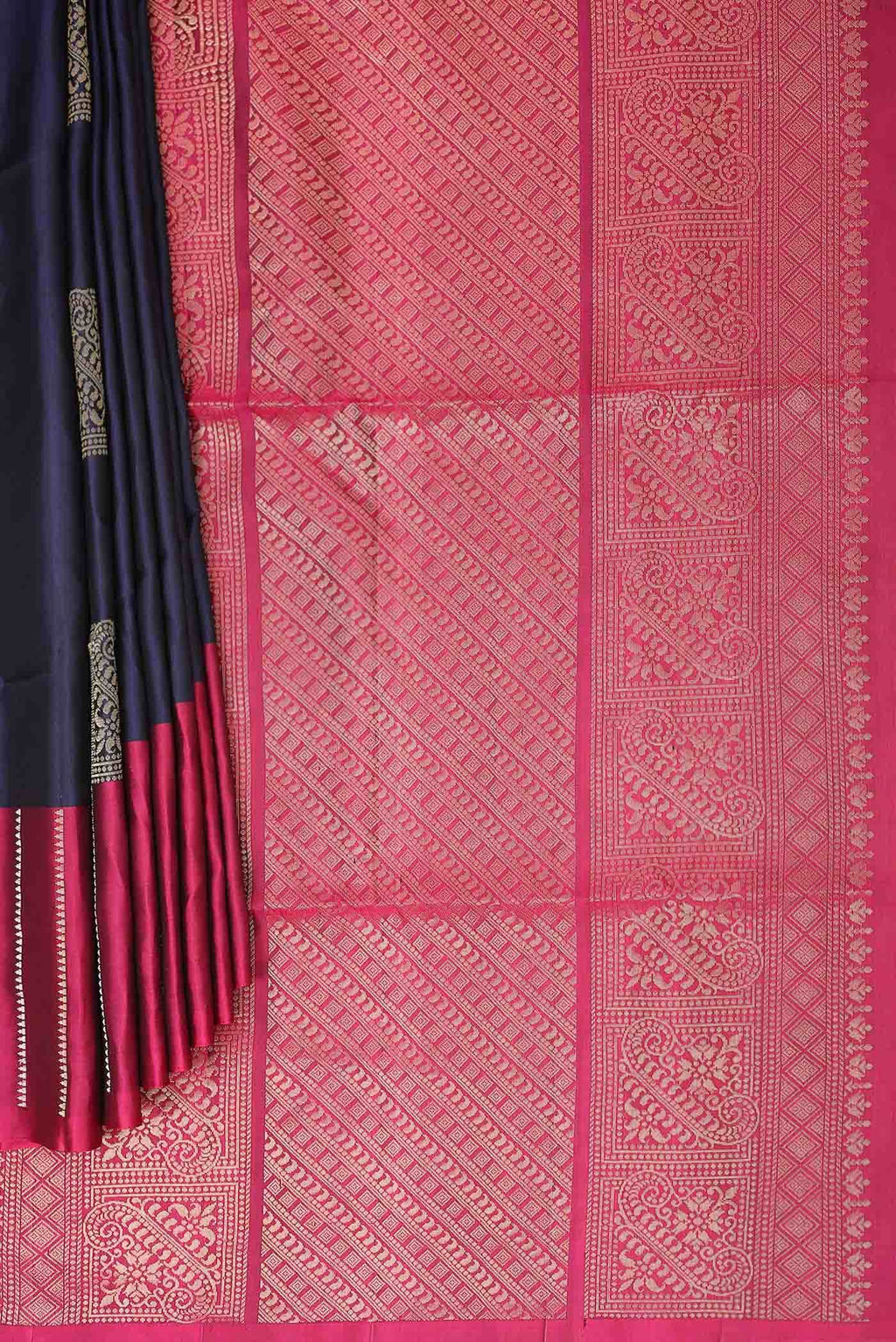 Navy Blue Soft Silk Saree
