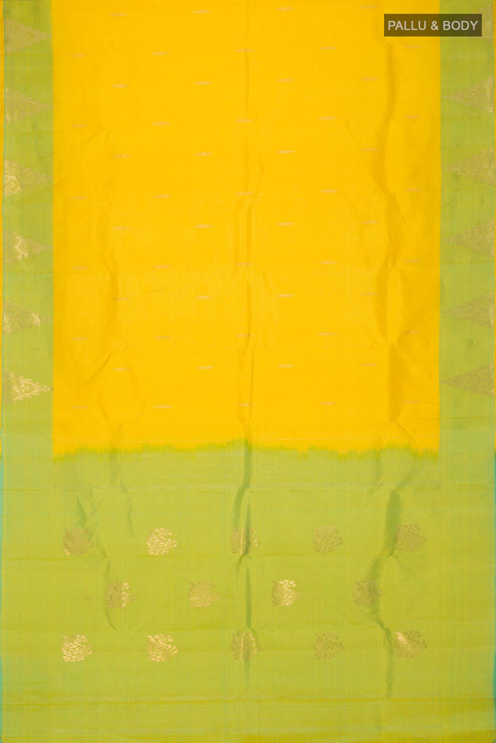 Yellow Kanchipuram Silk Saree