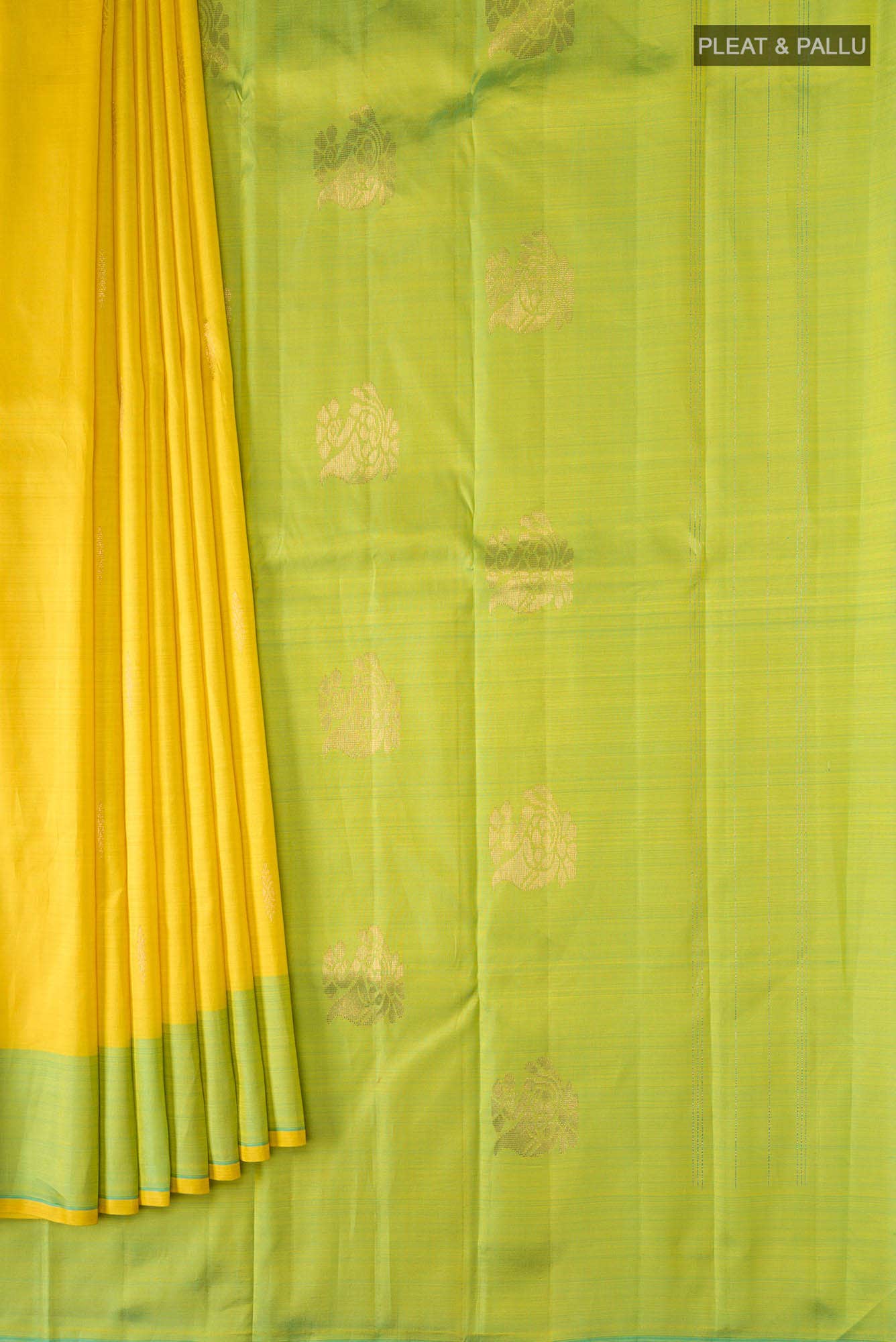 Yellow Kanchipuram Silk Saree
