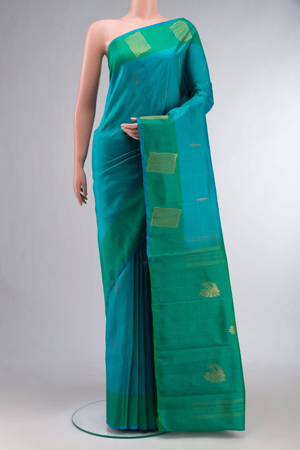 Blue Kanchipuram Silk Saree