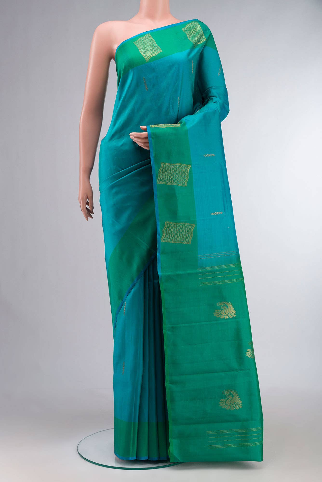 Blue Kanchipuram Silk Saree