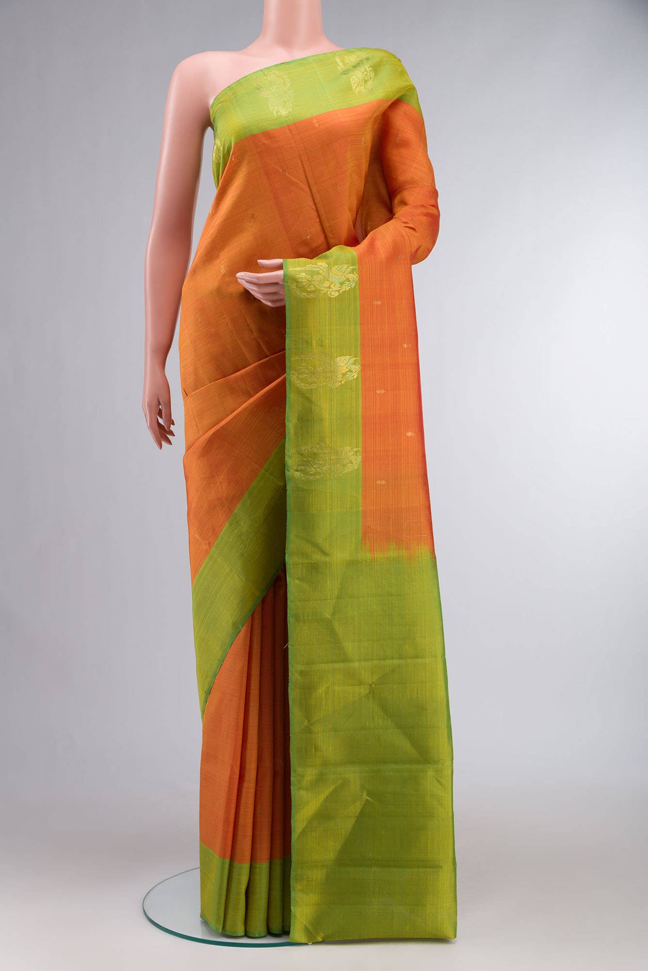 Yellow Kanchipuram Silk Saree