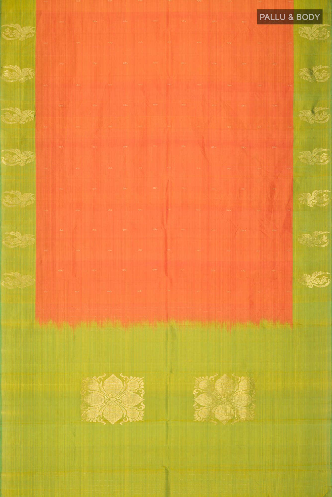 Yellow Kanchipuram Silk Saree