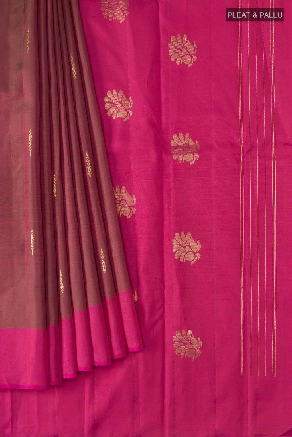 Green with Pink Dual Tone Kanchipuram Silk Saree