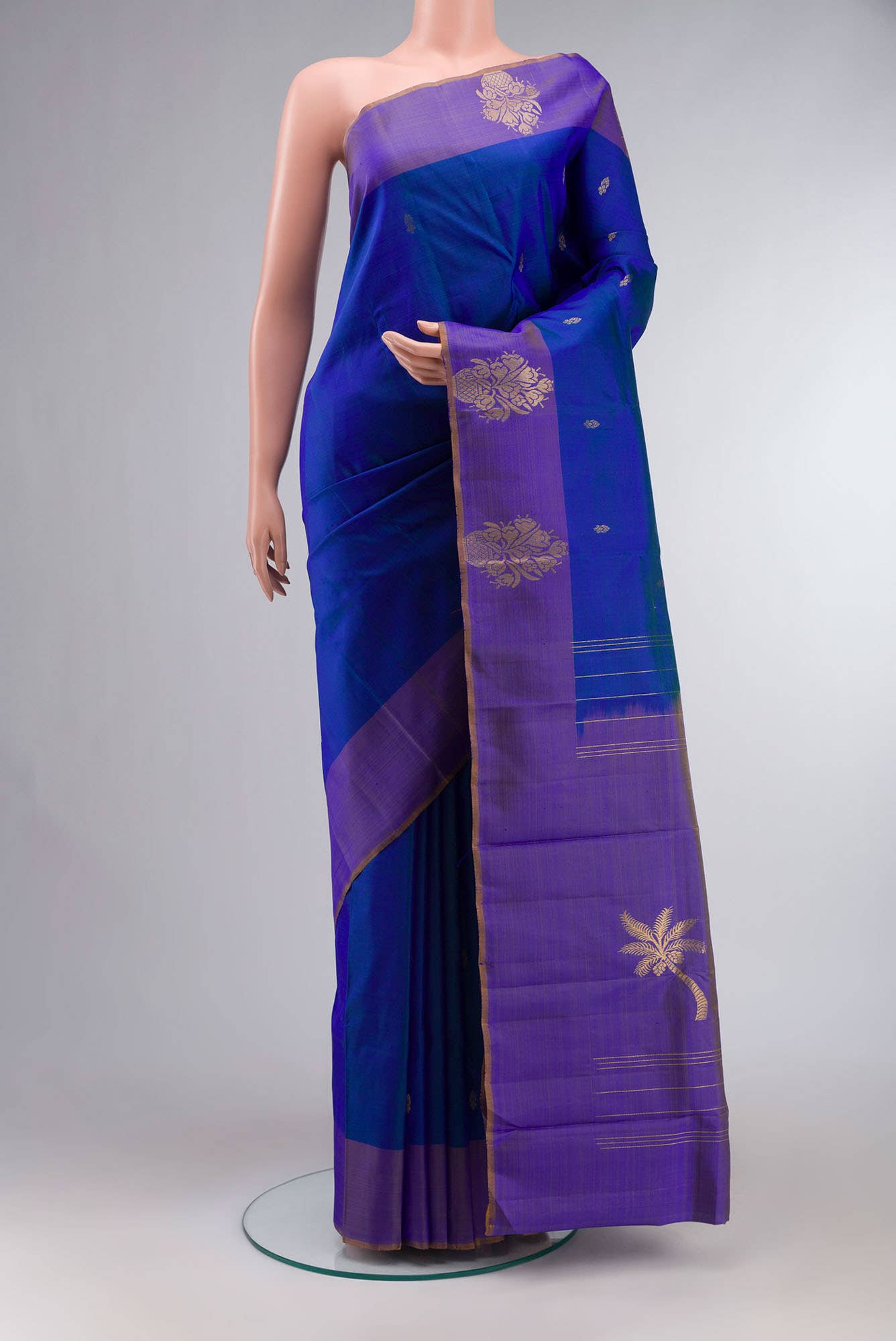 Blue Kanchipuram Silk Saree
