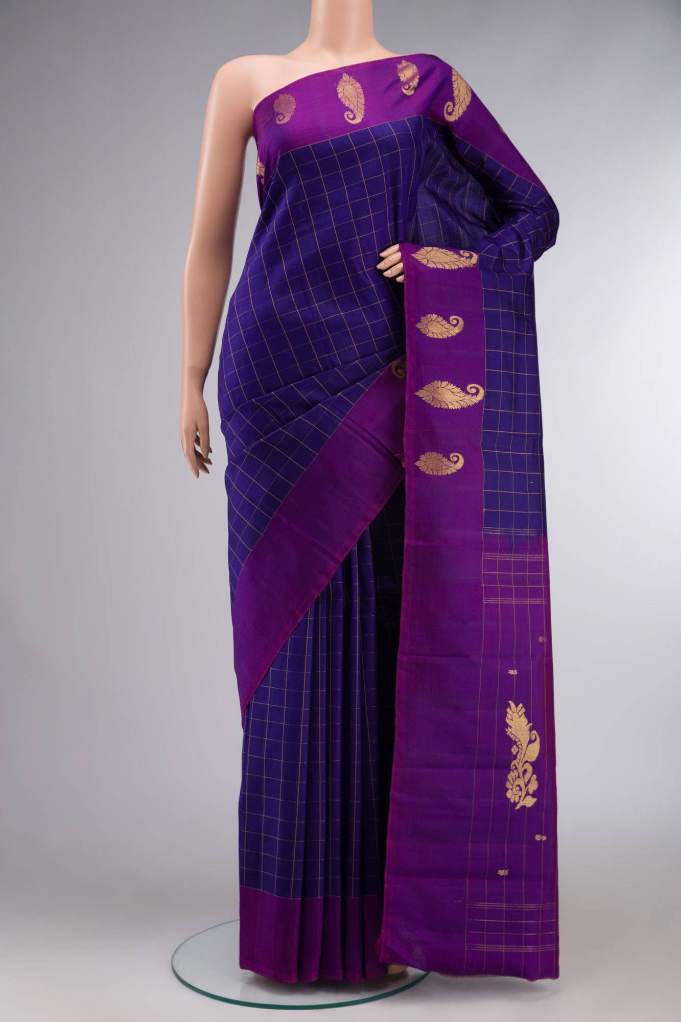 Blue Kanchipuram Silk Saree
