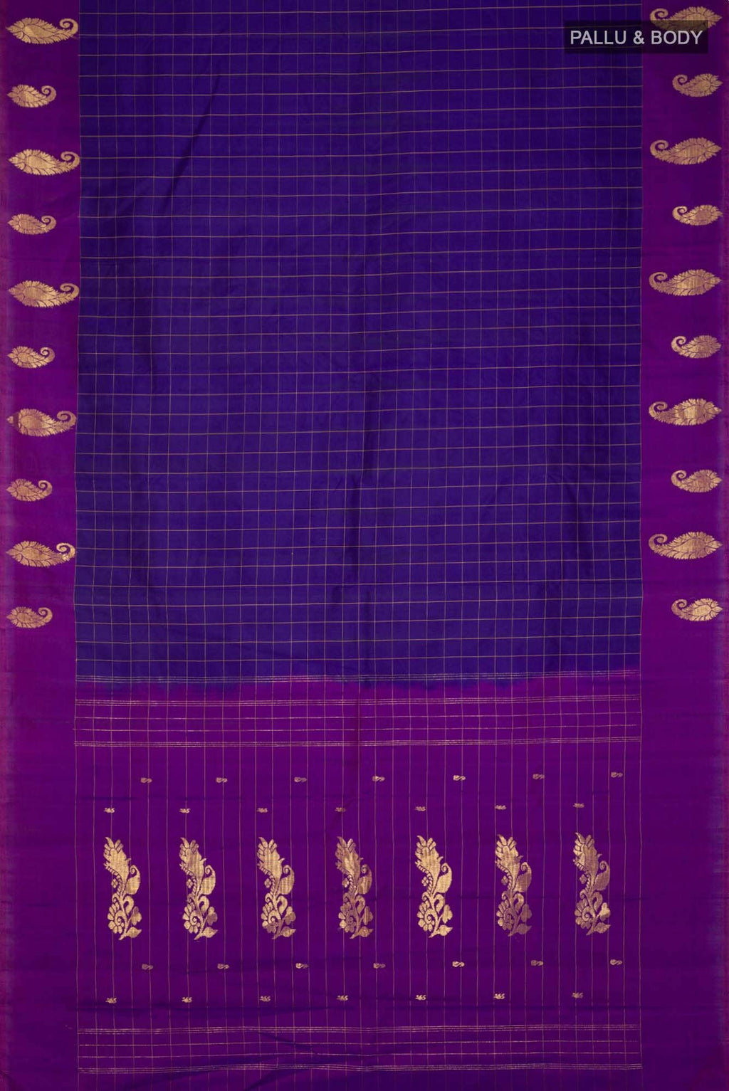Blue Kanchipuram Silk Saree