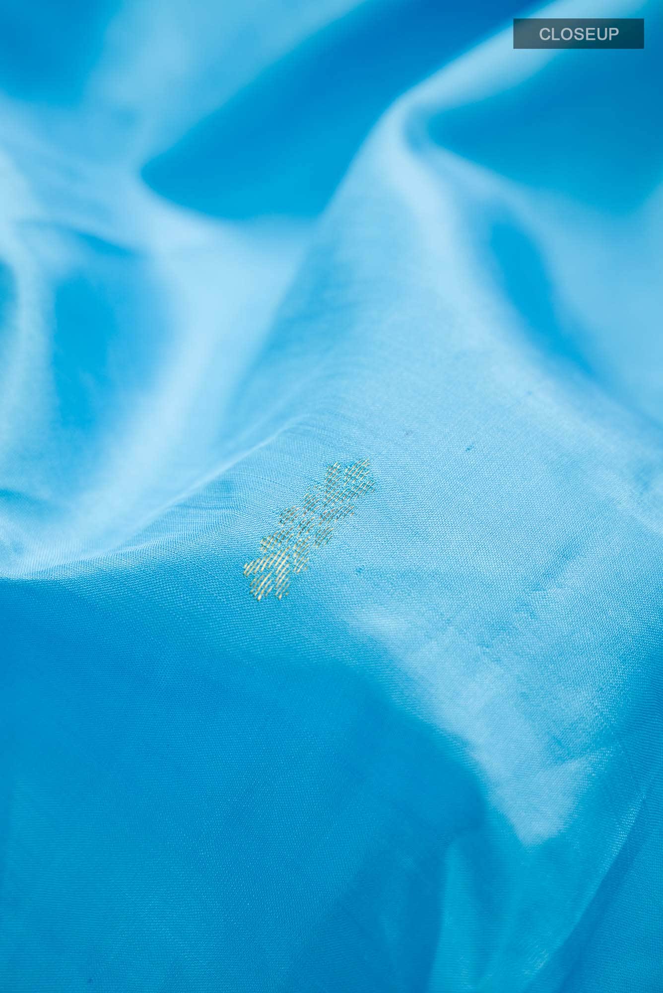 Sky Blue Kanchipuram Silk Saree