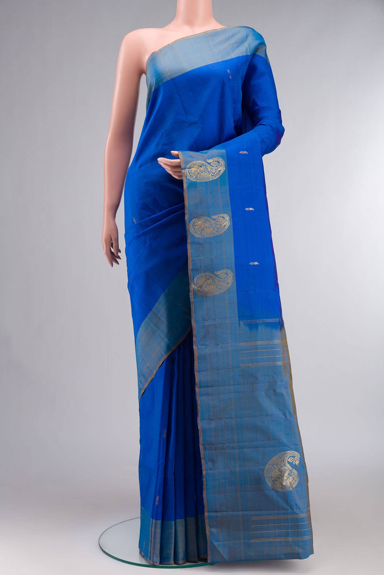 Blue Kanchipuram Silk Saree
