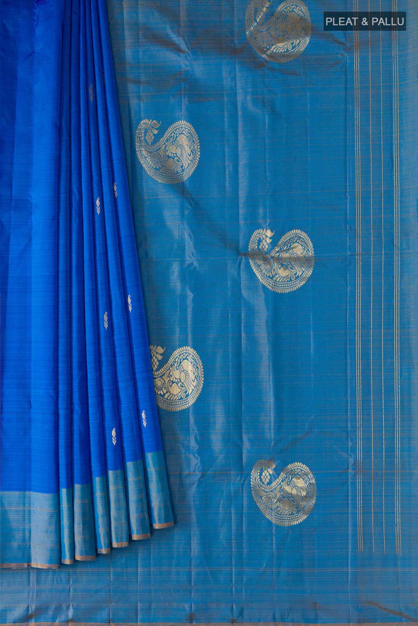 Blue Kanchipuram Silk Saree