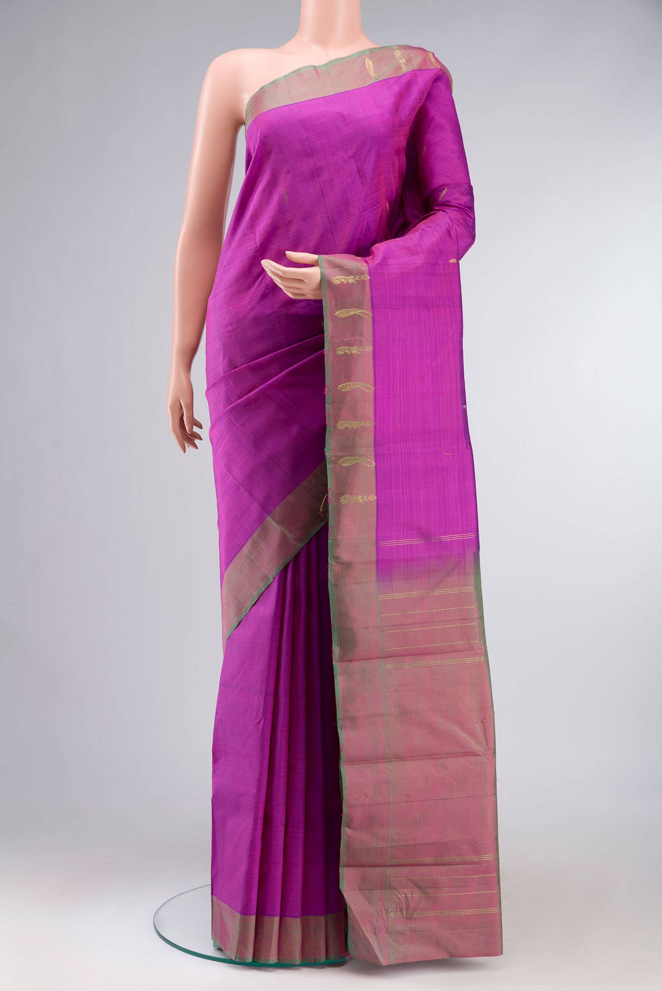 Purple Kanchipuram Silk Saree