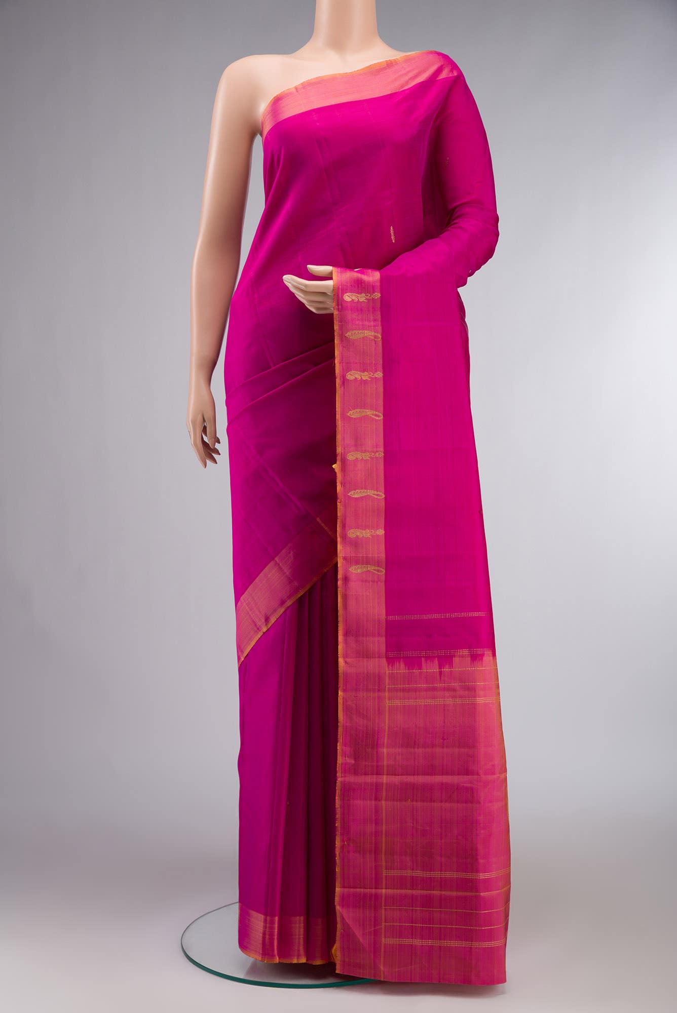 Pink Kanchipuram Silk Saree