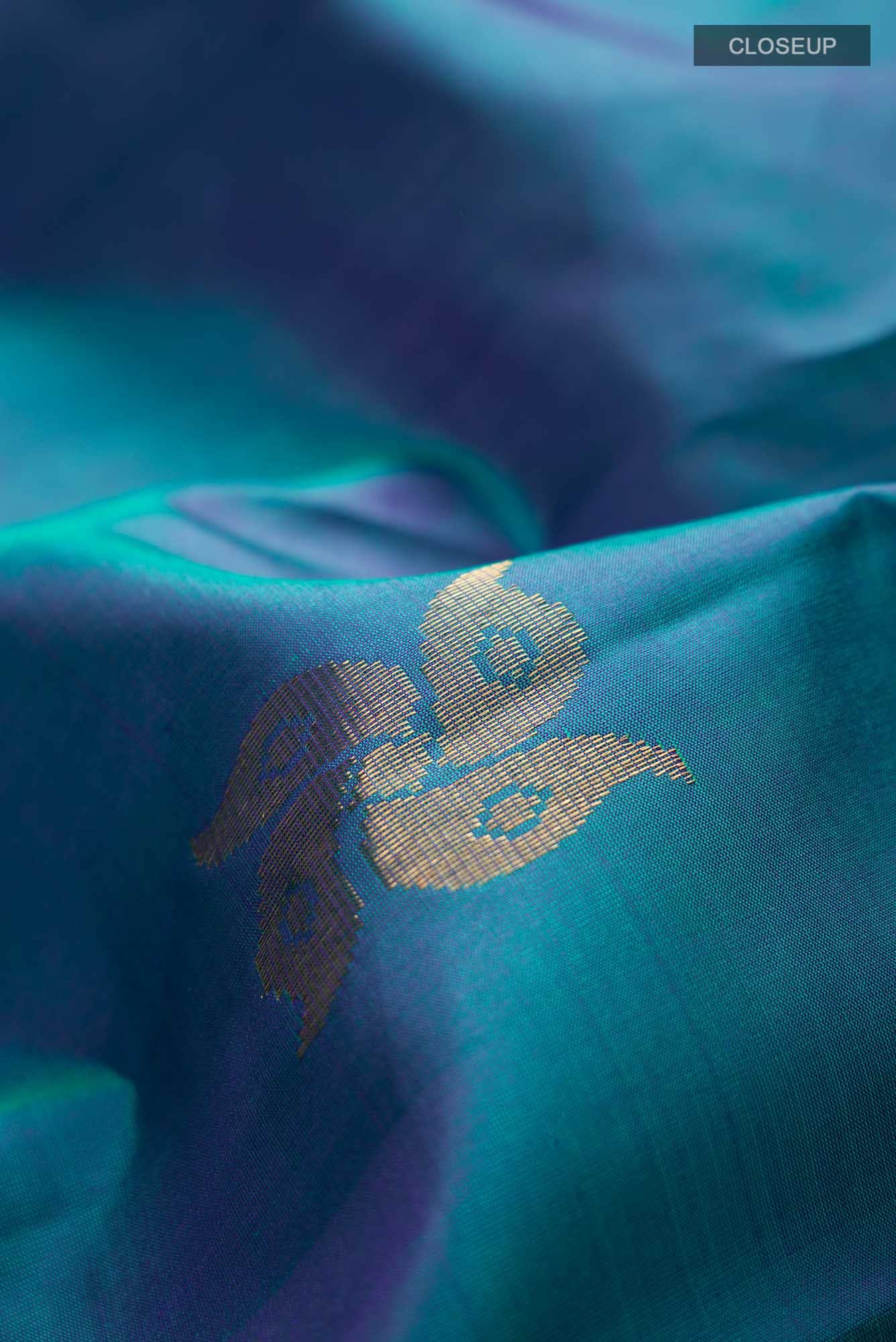 Blue Kanchipuram Silk Saree