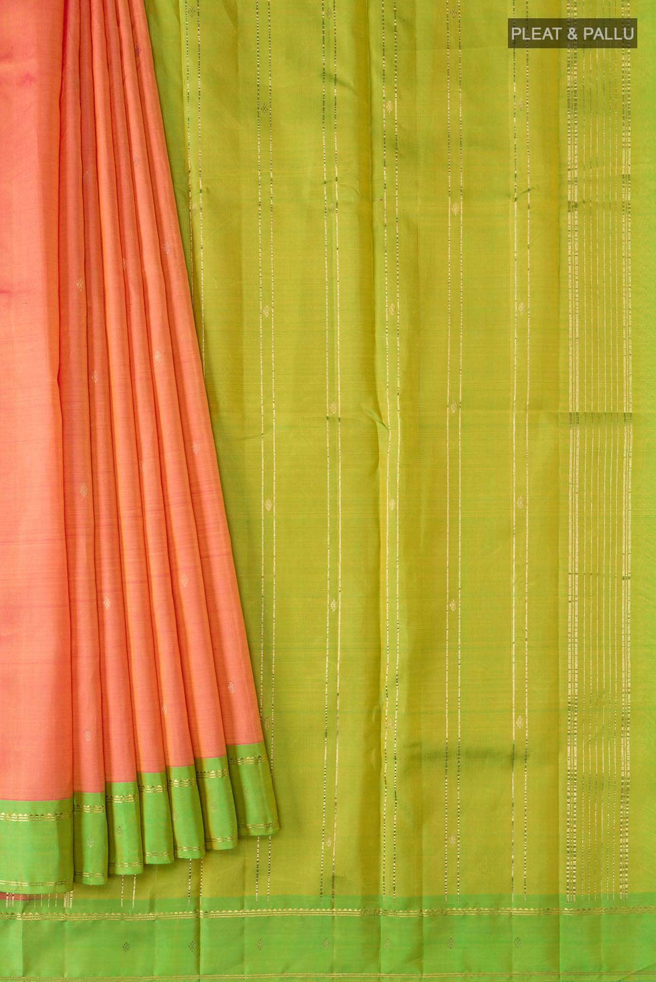 Orange Kanchipuram Silk Saree