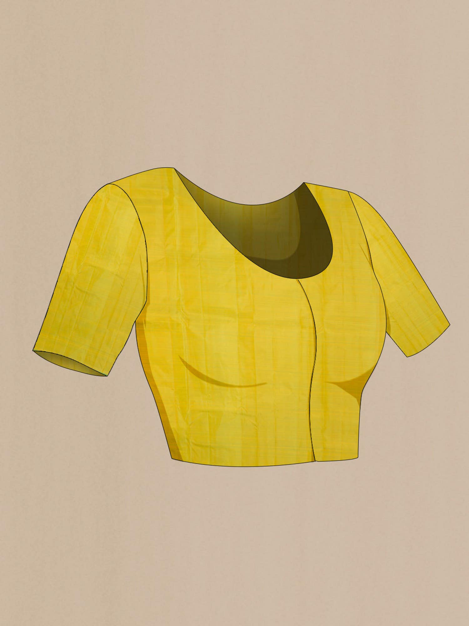Mustard Kanchipuram Silk Saree