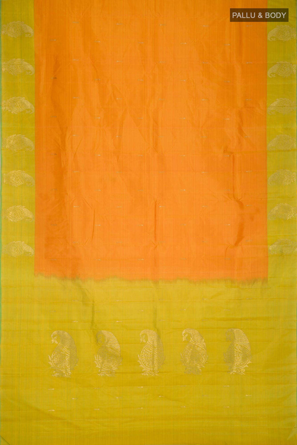 Mustard Kanchipuram Silk Saree