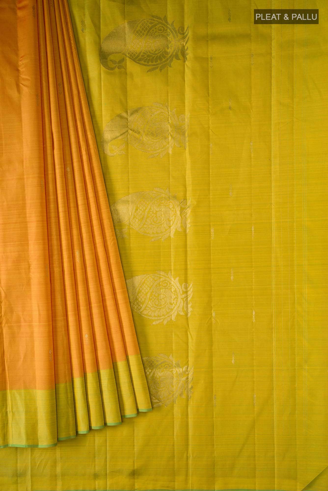 Mustard Kanchipuram Silk Saree