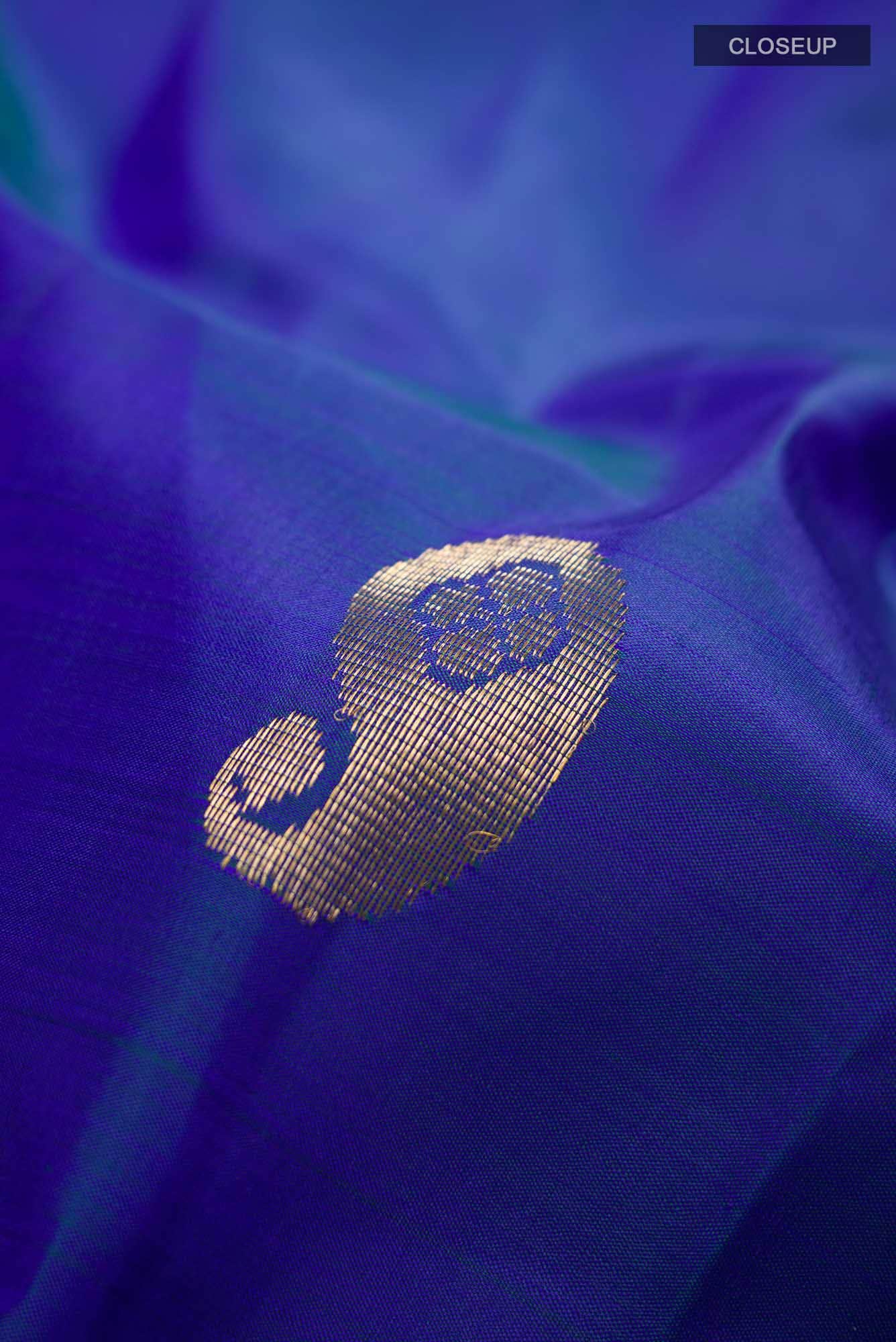 Blue Kanchipuram Silk Saree