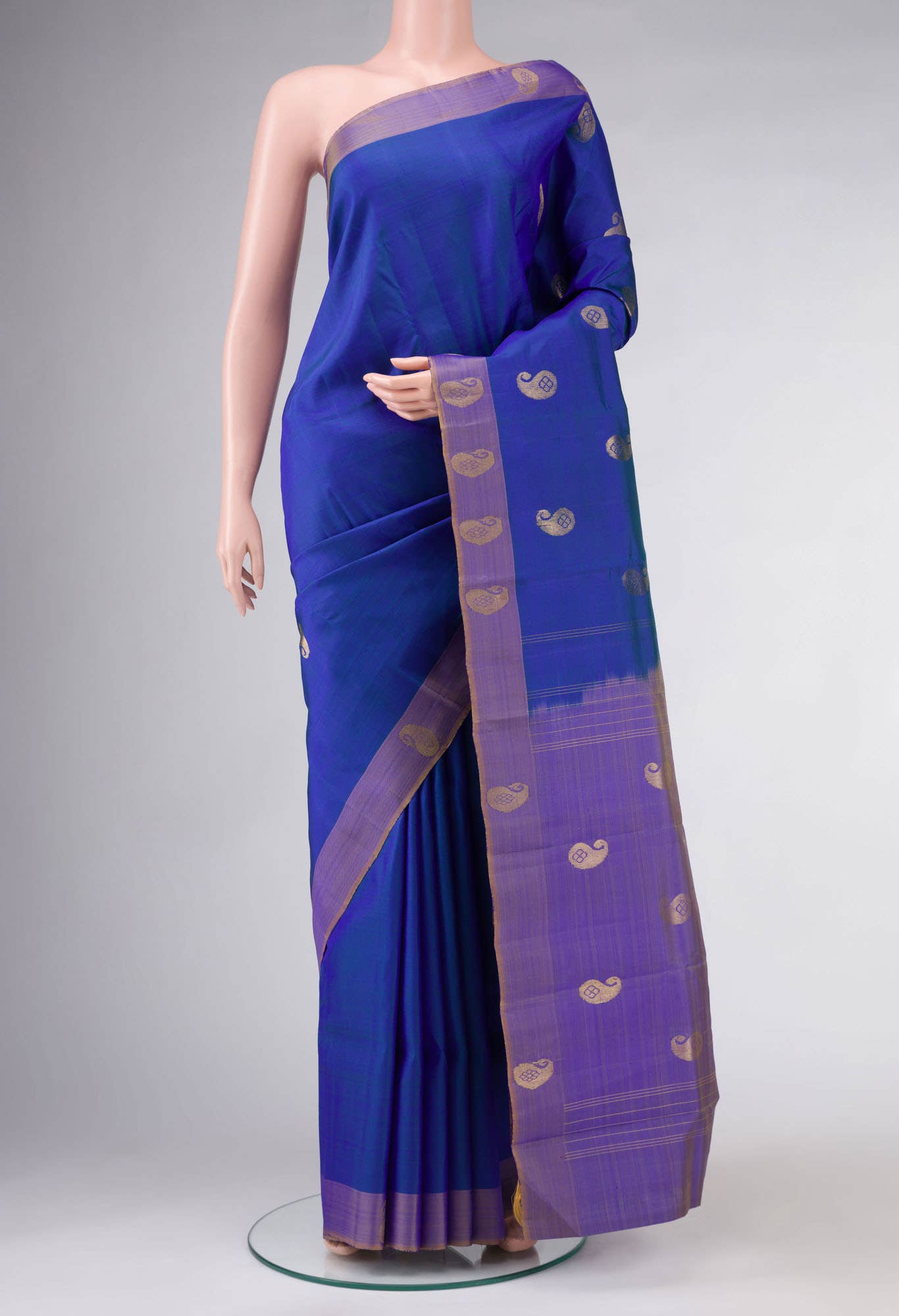 Blue Kanchipuram Silk Saree
