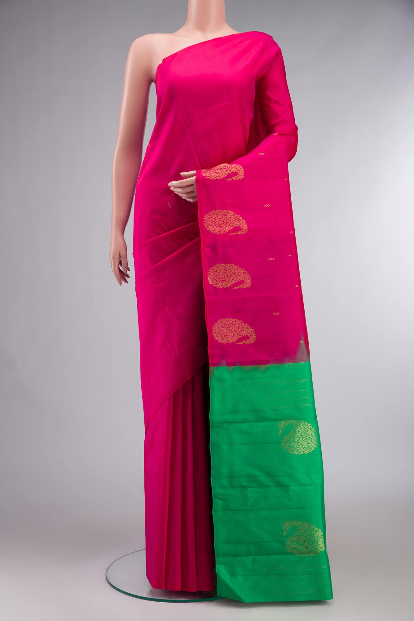 Pink Kanchipuram Silk Saree