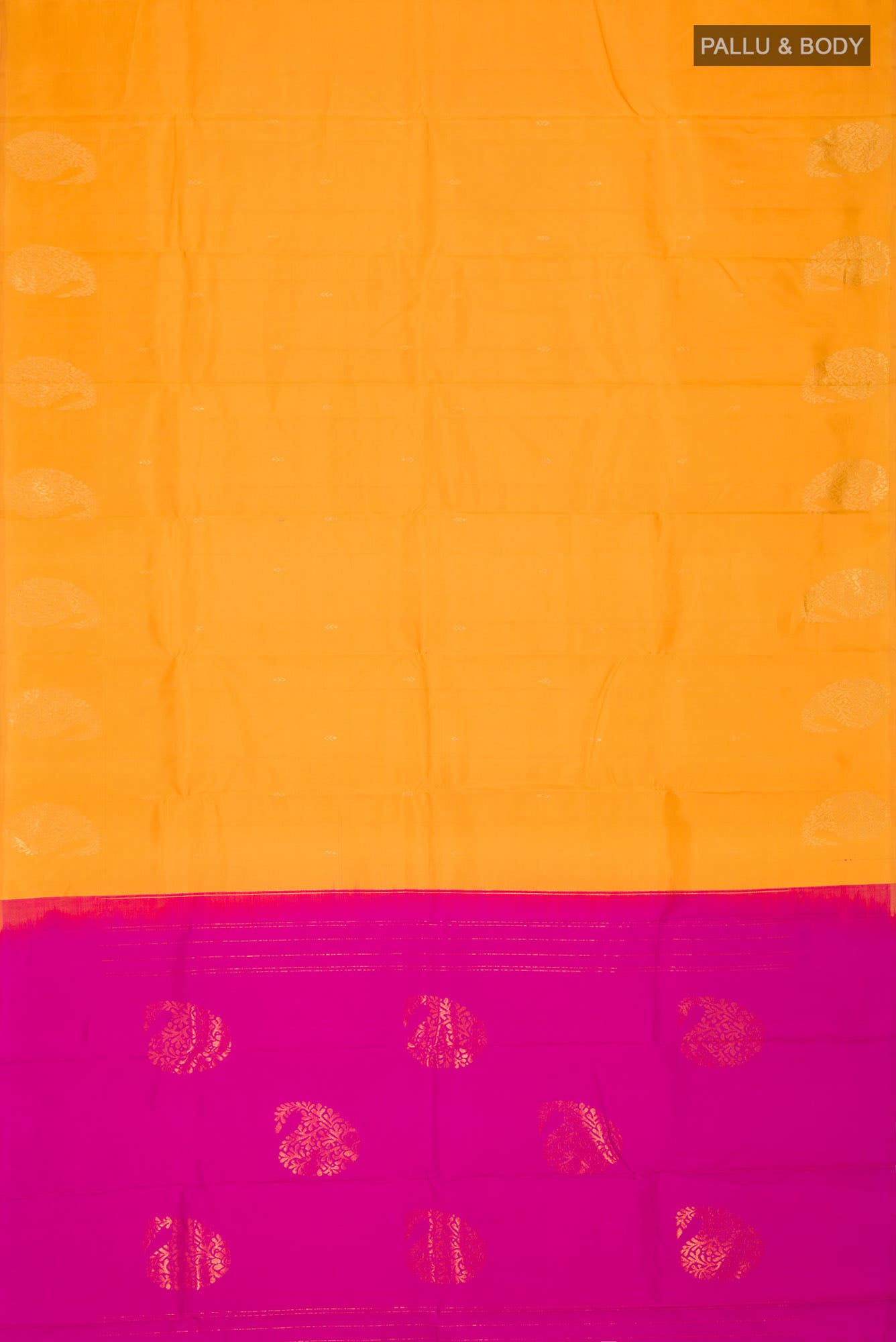 Yellow Kanchipuram Silk Saree