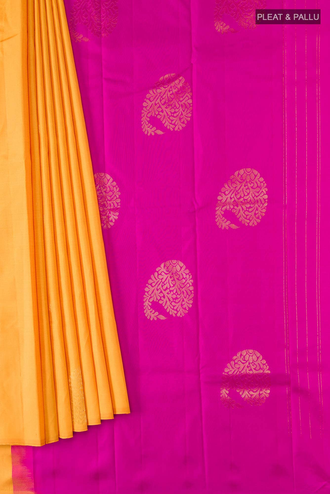Yellow Kanchipuram Silk Saree