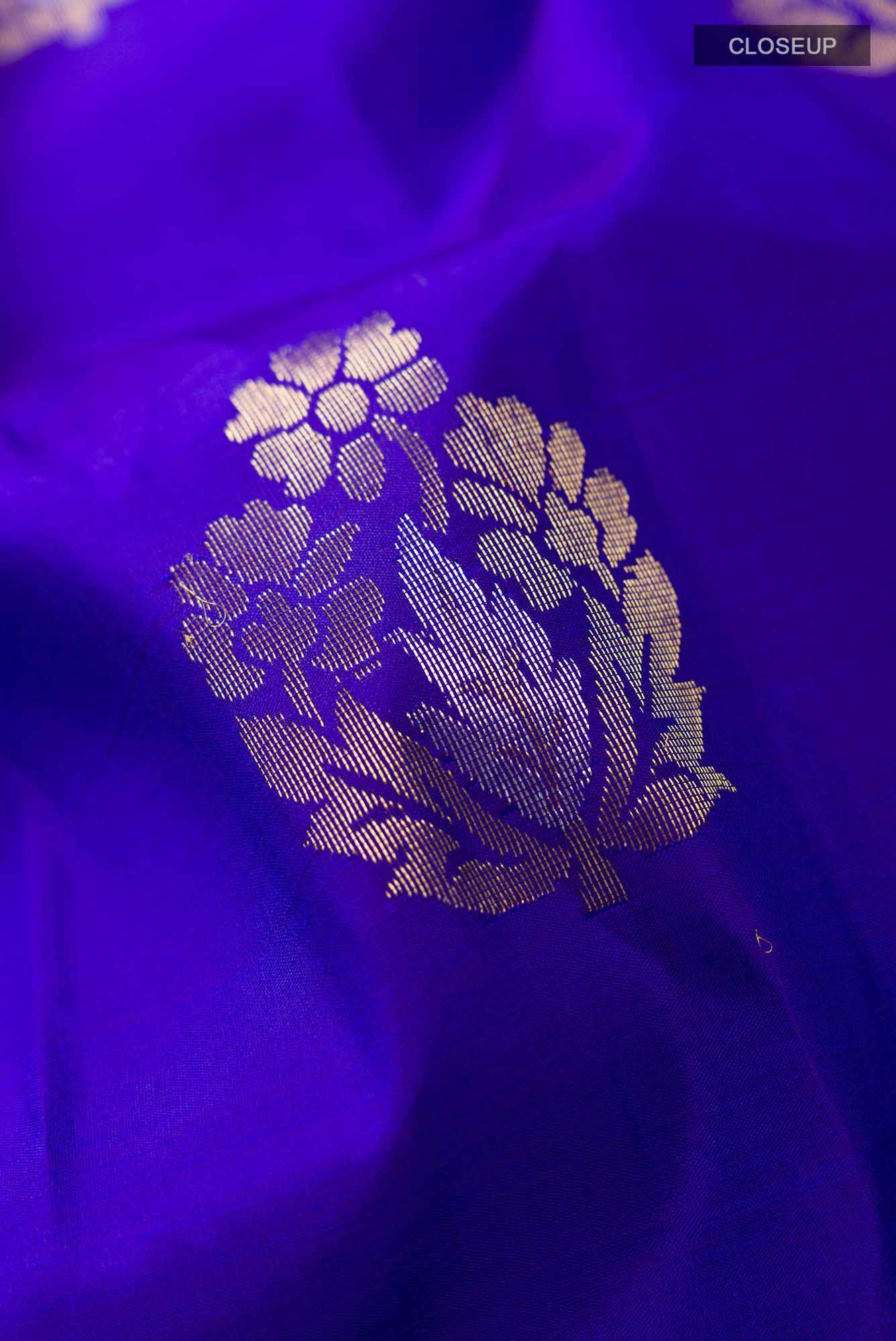 Blue Kanchipuram Silk Saree