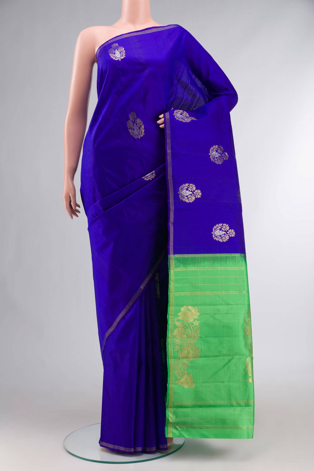 Blue Kanchipuram Silk Saree