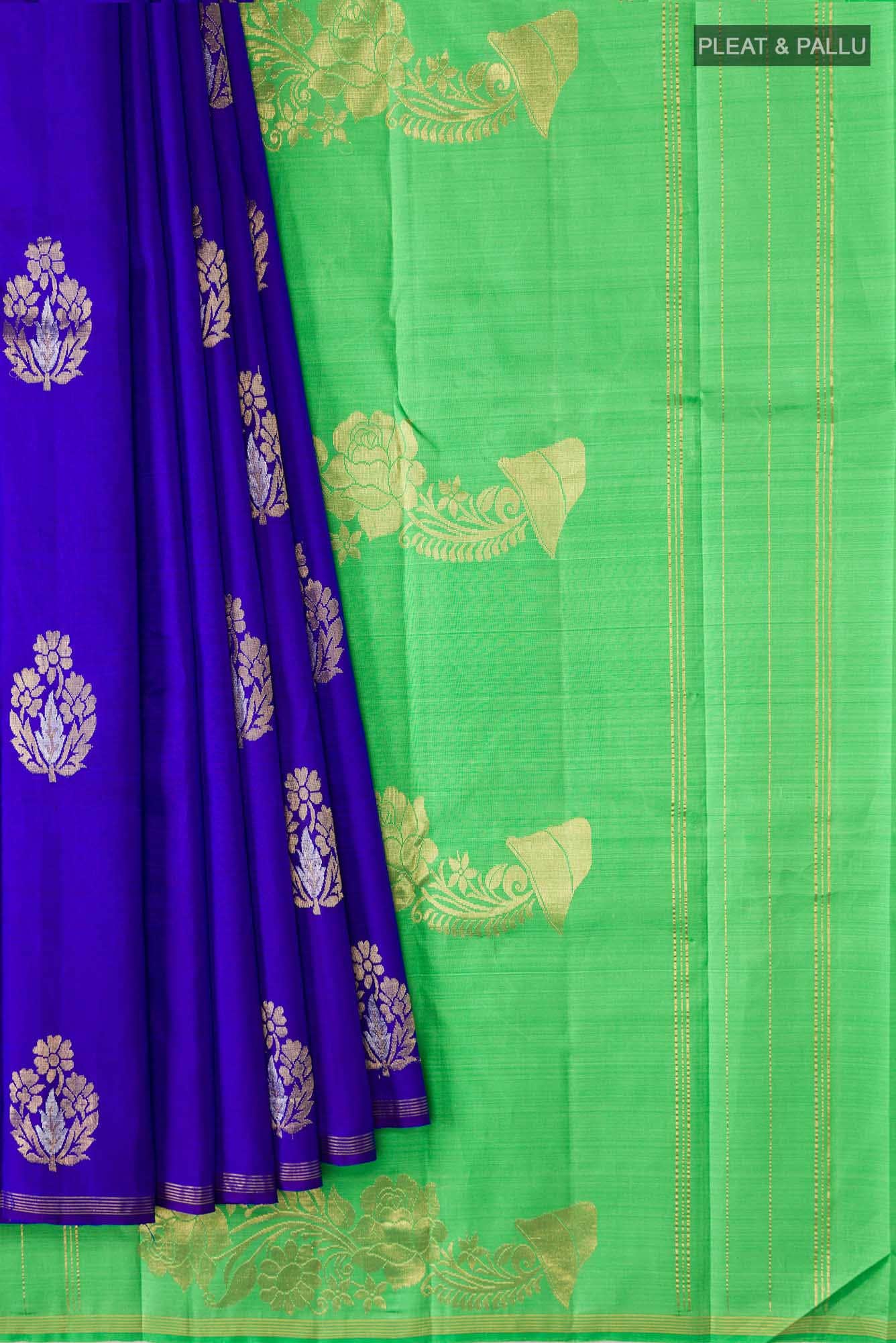Blue Kanchipuram Silk Saree