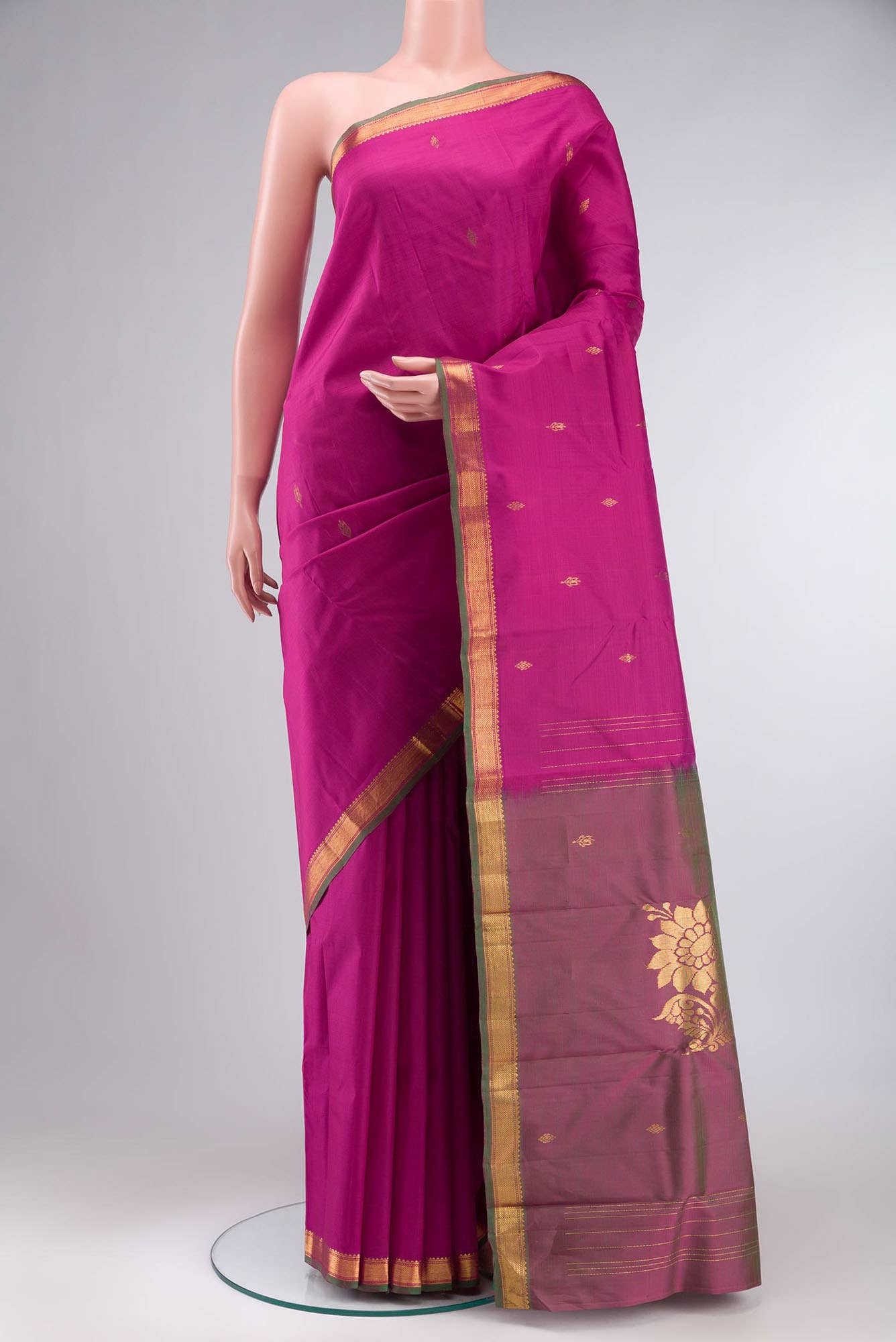 Pink Kanchipuram Silk Saree